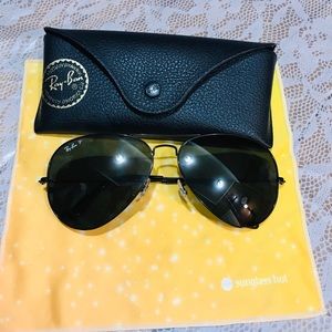 Ray Ban Aviators Polarized lenses 58mm, black